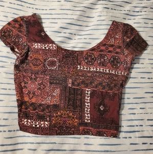 Garage printed cropped tee